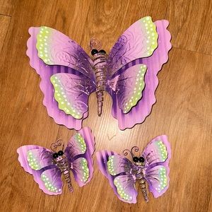 3pc butterfly wall decor set